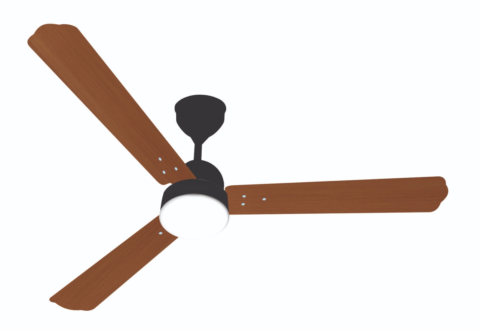Dewon AURUM BLDC Ceiling Fan (1200mm) - Black & Wood Finish