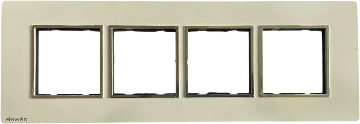 Dewon Electric SilverLine 8 Module Plate - white