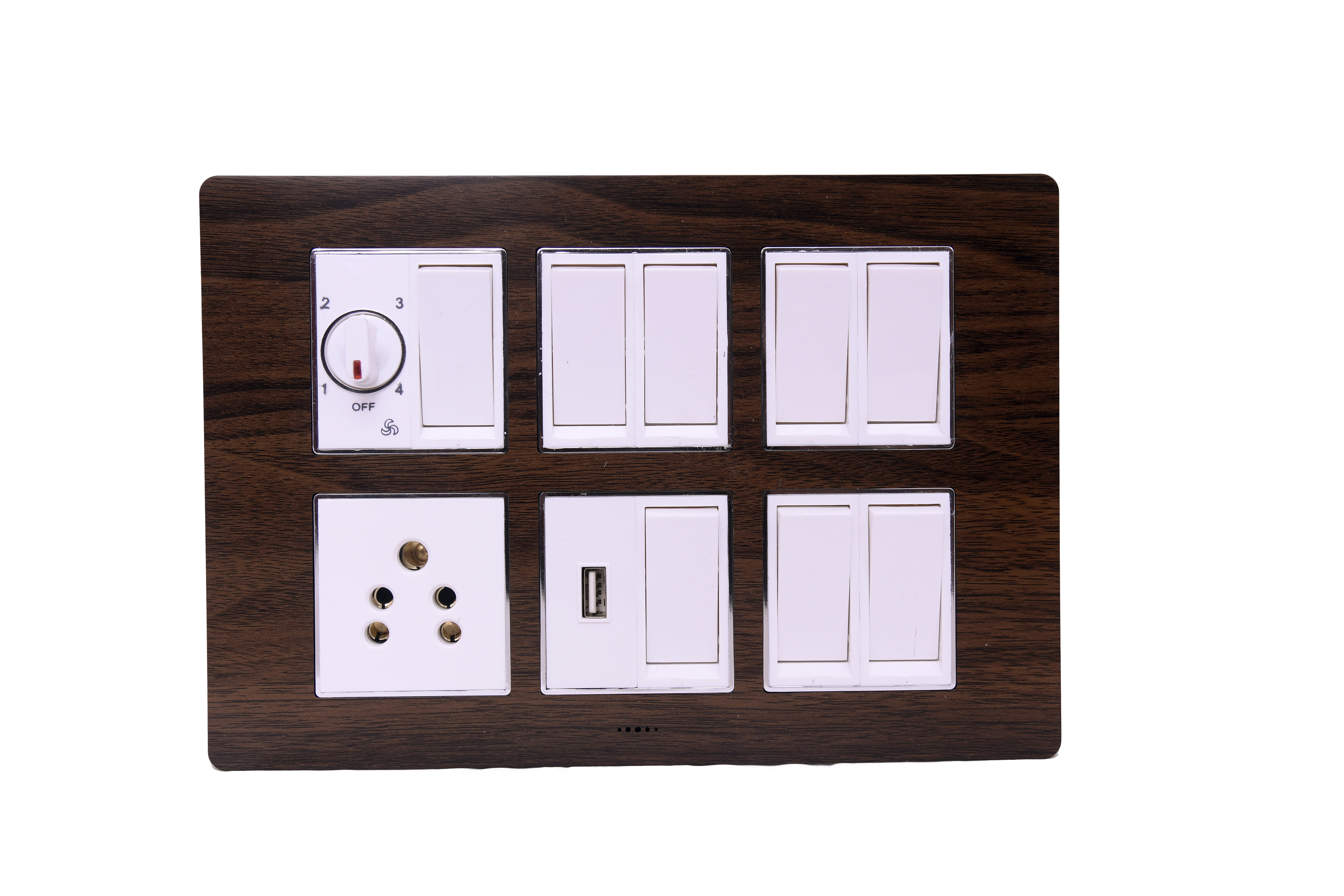 Dewon Electric 12 Module Plate - Wooden