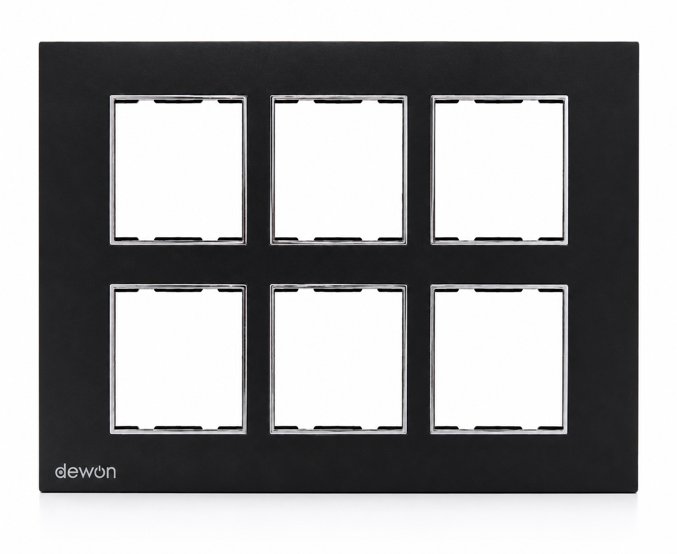 Dewon Electric SilverLine 12 Module Plate - Black