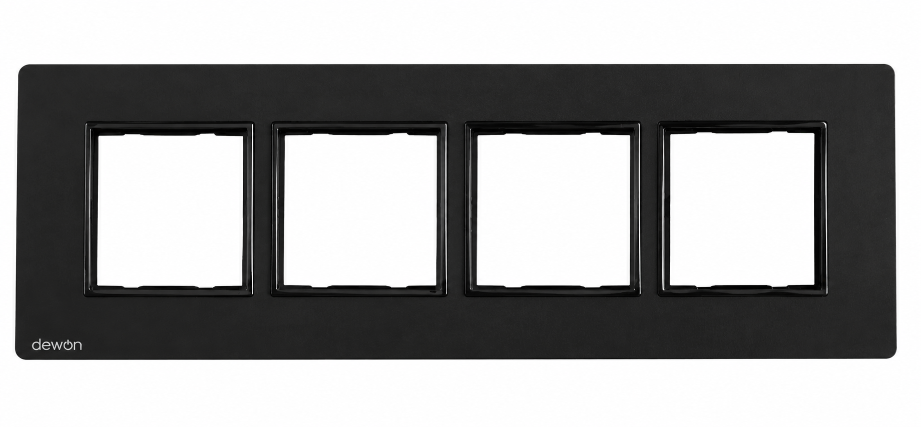 Dewon Electric SilverLine 8 Module Plate - Black