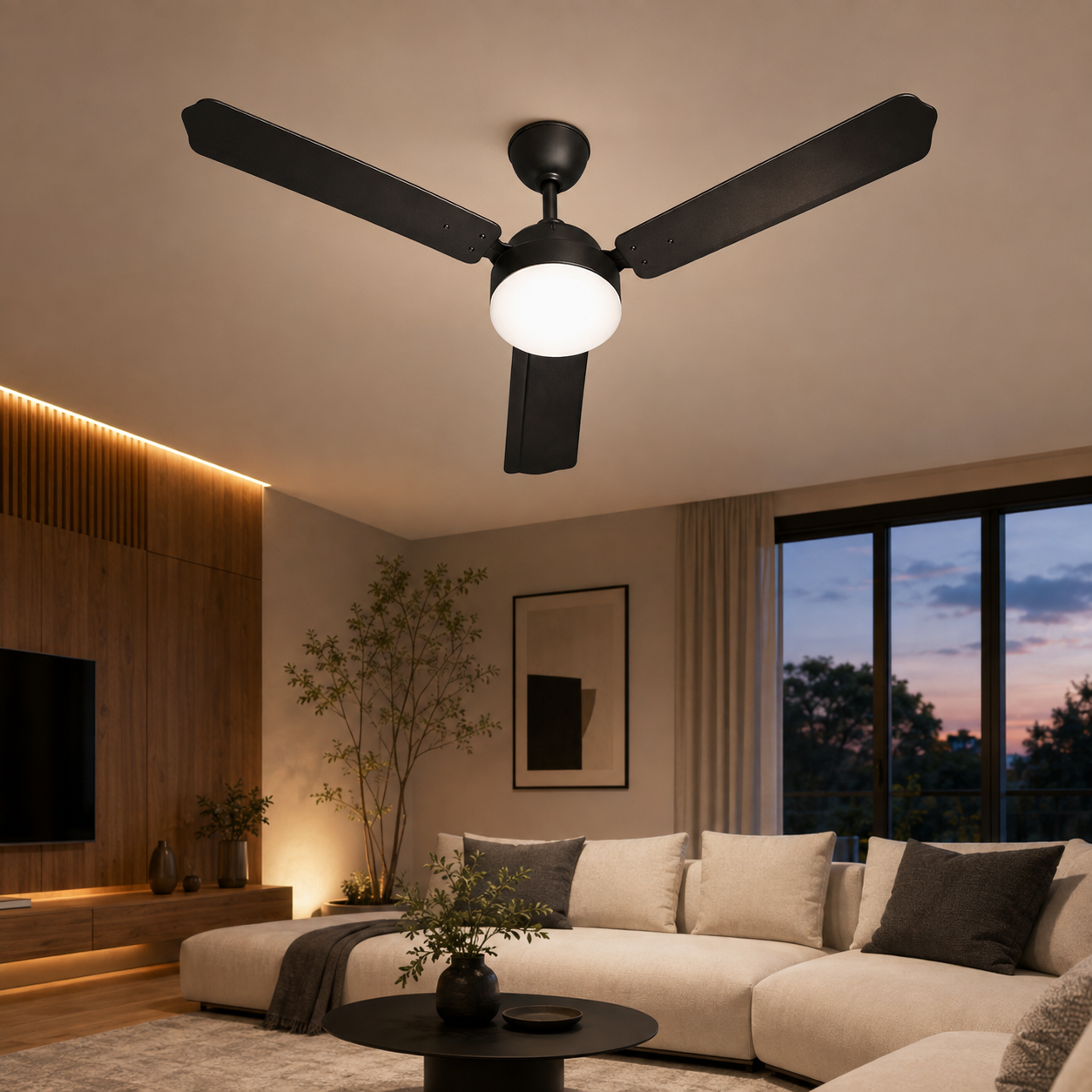 Dewon Aurum 1200mm BLDC Ceiling Fan - Matte Black Finish
