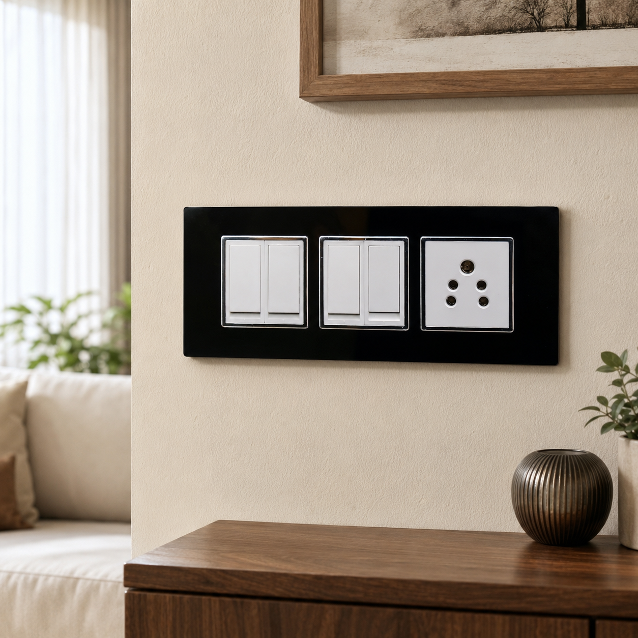 Dewon Electric SilverLine 6 Module Plate