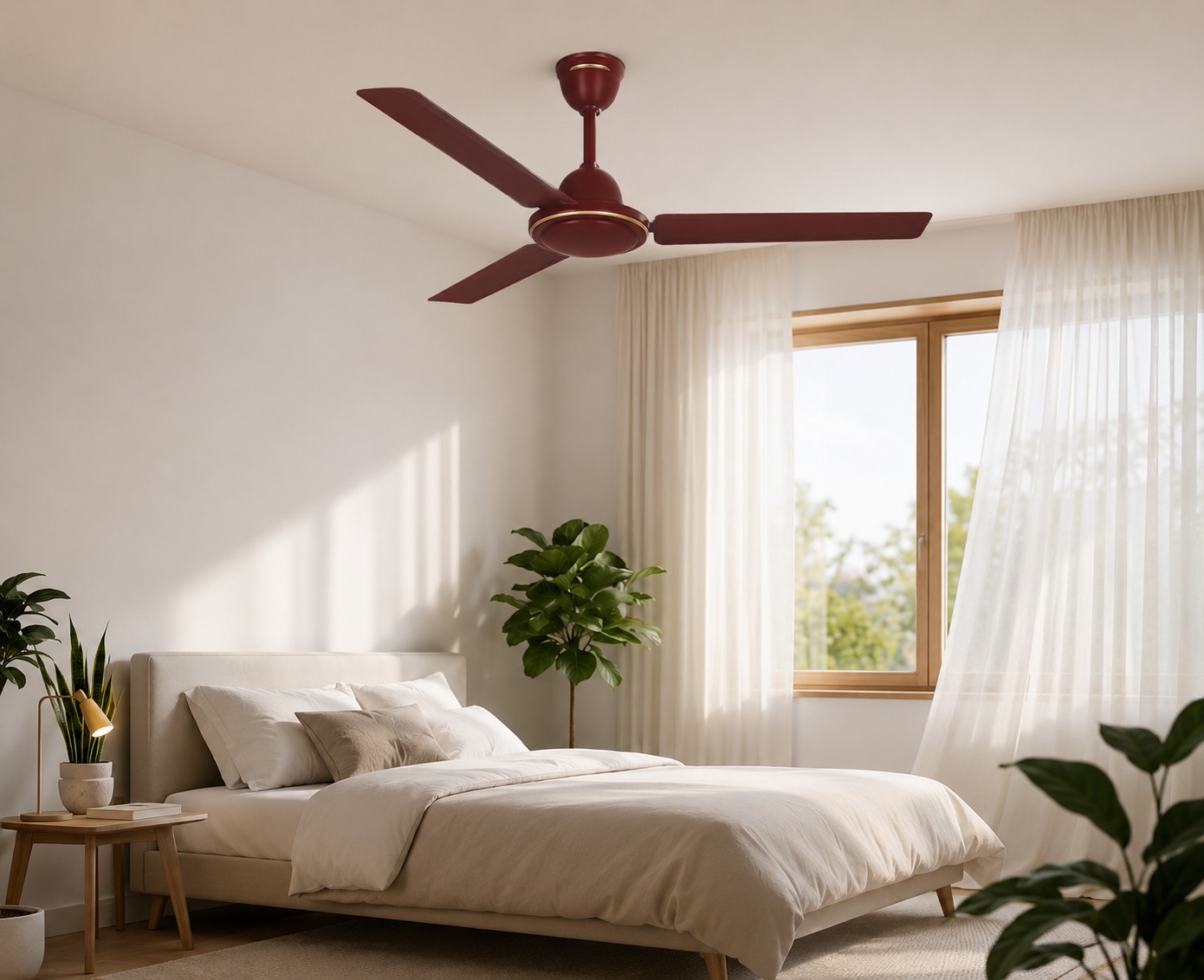 Dewon Himora 1200mm BLDC Ceiling Fan - Brown Finish | 27W | 215 CMM