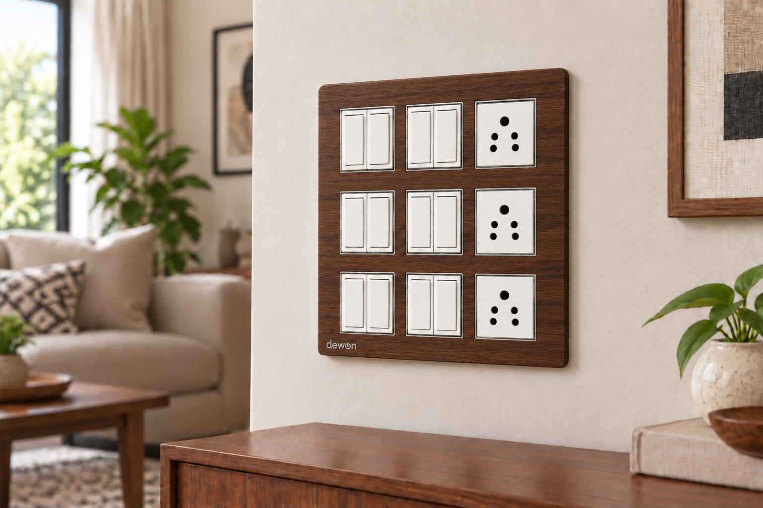 Dewon Electric 18 Module Plate - Wooden
